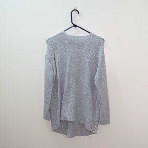 Zara light gray knit pullover sweater.